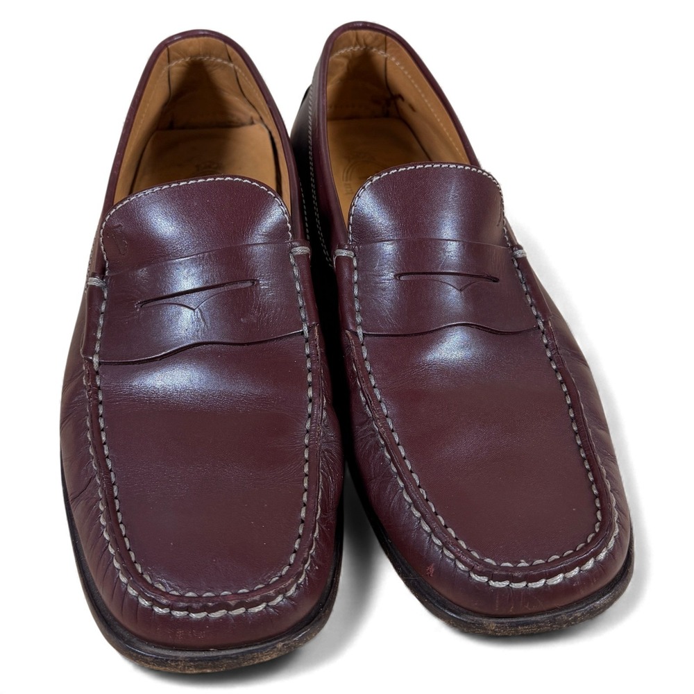 Tod's Loafers Mens 8.5 Brown Leather Penny Driving Moccasin‎ Slip On Italy Made